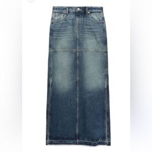 Re/Done denim maxi skirt midrise brand new retails for $500 size 25 sold out